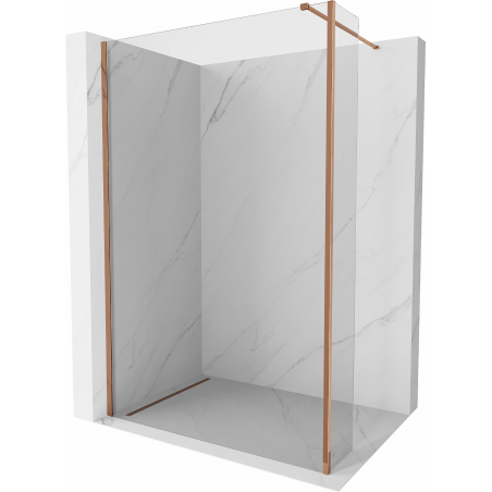Mexen Kioto Duschwand Walk-in 90 x 30 cm, transparent, Roségold - 800-090-212-60-00-030