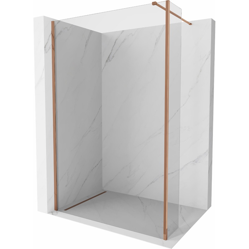 Mexen Kioto dušisein Walk-in 140 x 30 cm, läbipaistev, roosa kuld - 800-140-212-60-00-030