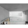 Mexen Cubik rechteckige Badewanne 150 x 70 cm mit Verkleidung und 3-flügeliger Duschabtrennung 120 cm, transparent, chrom - 550?