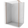 Mexen Kioto shower wall Walk-in 135 x 40 cm, transparent, rose gold - 800-135-212-60-00-040