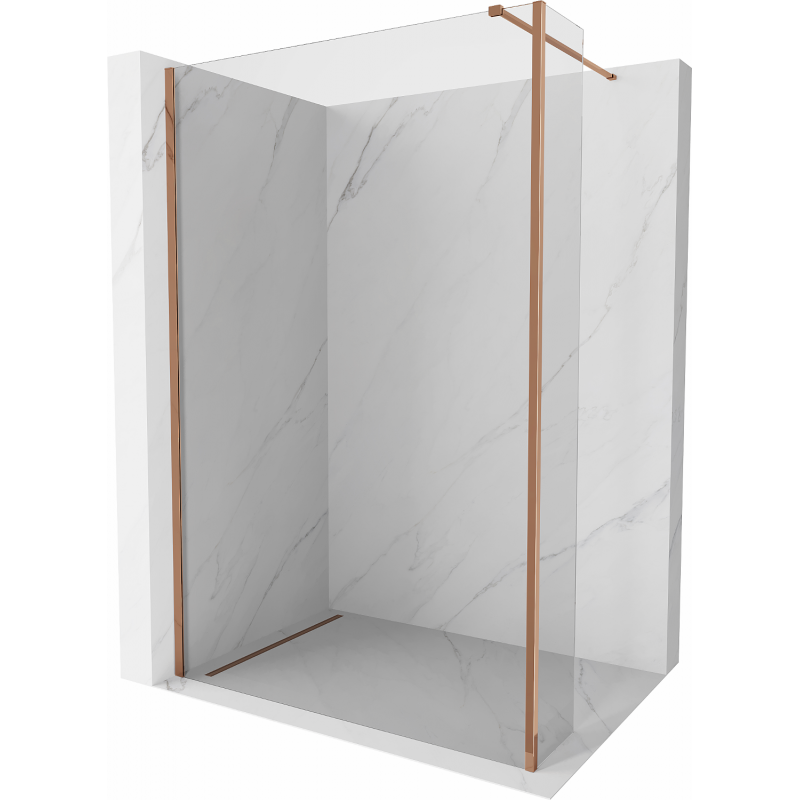 Mexen Kioto ścianka prysznicowa Walk-in 110 x 40 cm, transparent, różowe złoto - 800-110-212-60-00-040