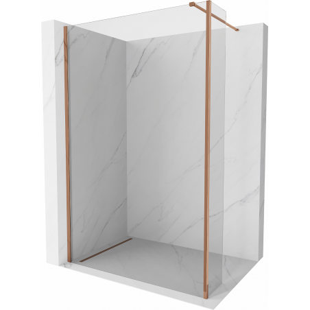 Mexen Kioto ścianka prysznicowa Walk-in 110 x 40 cm, transparent, różowe złoto - 800-110-212-60-00-040