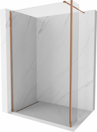 Mexen Kioto zid za tuš Walk-in 110 x 40 cm, proziran, ružino zlato - 800-110-212-60-00-040