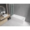 Baignoire rectangulaire Mexen Cubik 150 x 70 cm avec revêtement et paravent à 3 volets 120 cm, transparent, noir - 550315070X90?