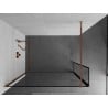 Mexen Kioto dušisein Walk-in 110 x 30 cm, must raam, roosa kuld - 800-110-212-60-70-030