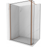 Mexen Kioto ścianka prysznicowa Walk-in 100 x 40 cm, czarna ramka, różowe złoto - 800-100-212-60-70-040