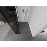 Mexen Kioto dušisein Walk-in 160 x 40 cm, must raam, roosa kuld - 800-160-212-60-70-040