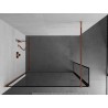 Mexen Kioto dušisein Walk-in 160 x 40 cm, must raam, roosa kuld - 800-160-212-60-70-040