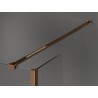 Mexen Kioto dušisein Walk-in 160 x 40 cm, must raam, roosa kuld - 800-160-212-60-70-040