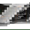 Mexen Kioto Walk-in Duschwand 100 x 40 cm, transparent, gebürstetes Kupfer - 800-100-212-65-00-040