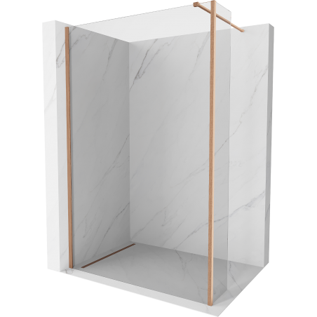 Mexen Kioto dušisein Walk-in 115 x 40 cm, läbipaistev, harjatud vask - 800-115-212-65-00-040