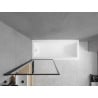 Mexen Cubik rechteckige Badewanne 150 x 70 cm mit Verkleidung und einteiligem Paravent 70 cm, schwarzes Muster - 550315070X9307?