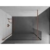 Mexen Kioto Duschwand Walk-in 170 x 40 cm, transparent, gebürstetes Kupfer - 800-170-212-65-00-040
