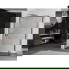 Mexen Kioto douchewand Walk-in 100 x 30 cm, zwart frame, geborsteld koper - 800-100-212-65-70-030