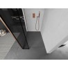 Mexen Kioto zidna ploha za tuš Walk-in 130 x 30 cm, crni okvir, brušena bakar - 800-130-212-65-70-030