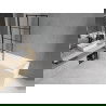 Mexen Cubik rechthoekig bad 150 x 70 cm met ombouw en 1-vleugelige schermwand 70 cm, zwart patroon - 550315070X9307017077