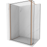 Mexen Kioto ścianka prysznicowa Walk-in 110 x 30 cm, czarna ramka, miedź szczotkowana - 800-110-212-65-70-030