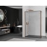 Mexen Kioto Walk-in Shower Wall 100 x 40 cm, Black Frame, Brushed Copper - 800-100-212-65-70-040