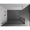Mexen Kioto dušisein Walk-in 140 x 40 cm, must raam, harjatud vask - 800-140-212-65-70-040