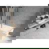 Mexen Cubik rechthoekig bad 150 x 70 cm met ombouw en 1-delige douchewand 80 cm, zwart patroon fix - 550315070X9308007070