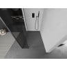 Mexen Kioto ścianka prysznicowa Walk-in 100 x 40 cm, transparent, gun gray szczotkowany - 800-100-212-66-00-040