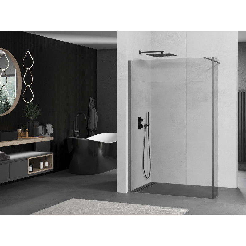 Mexen Kioto dušisein Walk-in 170 x 40 cm, läbipaistev, püssihall harjatud - 800-170-212-66-00-040