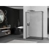Mexen Kioto Tuš pregrada Walk-in 150 x 30 cm, crni okvir, mat siva četkana - 800-150-212-66-70-030
