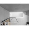 Mexen Cubik rechteckige Badewanne 150 x 70 cm mit Verkleidung und 1-flügeligem Paravent 80 cm, schwarzes Muster - 550315070X930?