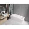 Mexen Cubik rechteckige Badewanne 150 x 70 cm mit Verkleidung und 1-flügeligem Paravent 80 cm, schwarzes Muster - 550315070X930?