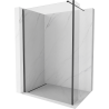 Mexen Kioto Duschwand Walk-in 100 x 30 cm, transparent, schwarz - 800-100-212-70-00-030