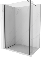 Mexen Kioto Staklena tuš stijena Walk-in 105 x 40 cm, prozirna, crna - 800-105-212-70-00-040