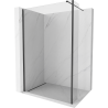 Mexen Kioto Duschwand Walk-in 100 x 40 cm, transparent, schwarz - 800-100-212-70-00-040