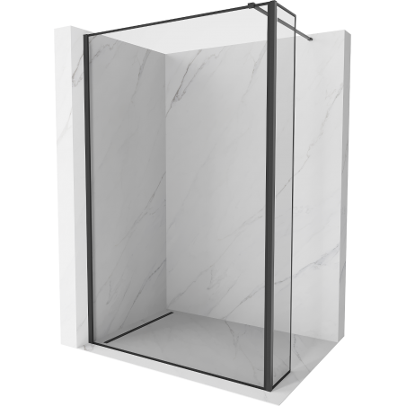 Mexen Kioto Duschwand Walk-in 100 x 40 cm, schwarzer Rahmen, schwarz - 800-100-212-70-70-040