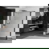 Mexen Kioto Duschwand Walk-in 100 x 40 cm, schwarzer Rahmen, schwarz - 800-100-212-70-70-040