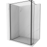 Mexen Kioto paroi de douche Walk-in 90 x 30 cm, cadre noir, noir - 800-090-212-70-70-030