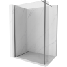 Mexen Kioto Duschwand Walk-in 125 x 30 cm, transparent, Gun Metal - 800-125-212-95-00-030