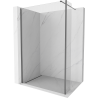 Mexen Kioto Walk-in Shower Wall 110 x 40 cm, transparent, gun metal - 800-110-212-95-00-040