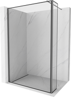 Mexen Kioto Dušas siena Walk-in 120 x 30 cm, melns rāmis, gun metal - 800-120-212-95-70-030