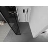 Mexen Kioto paroi de douche Walk-in 140 x 30 cm, cadre noir, métal canon - 800-140-212-95-70-030
