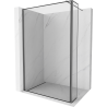 Mexen Kioto dušisein Walk-in 140 x 40 cm, must raam, gun metal - 800-140-212-95-70-040