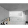Mexen Cubik wanna prostokątna 160 x 70 cm z obudową i parawanem 3-skrzydłowym 120 cm, transparent, chrom - 550316070X9012030100