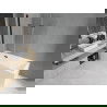 Mexen Cubik rechthoekig bad 160 x 70 cm met ombouw en 3-delige scherm 120 cm, transparant, zwart - 550316070X9012037000