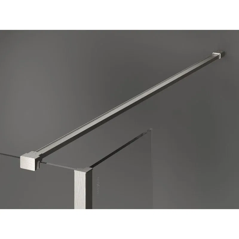 Mexen Kioto paroi de douche Walk-in 150 x 30 cm, transparent, nickel brossé - 800-150-212-97-00-030