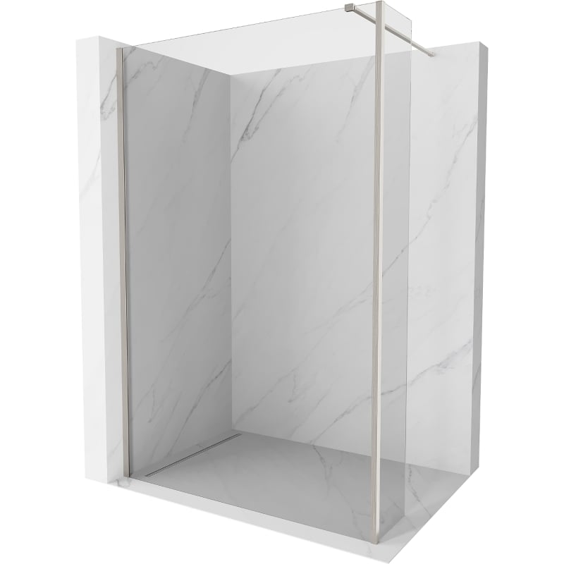 Mexen Kioto ścianka prysznicowa Walk-in 100 x 40 cm, transparent, nikiel szczotkowany - 800-100-212-97-00-040