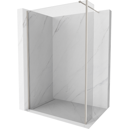 Mexen Kioto Duschwand Walk-in 140 x 40 cm, transparent, gebürstetes Nickel - 800-140-212-97-00-040