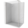 Mexen Kioto walk-in tuš stijena 160 x 40 cm, prozirna, brušeni nikal - 800-160-212-97-00-040