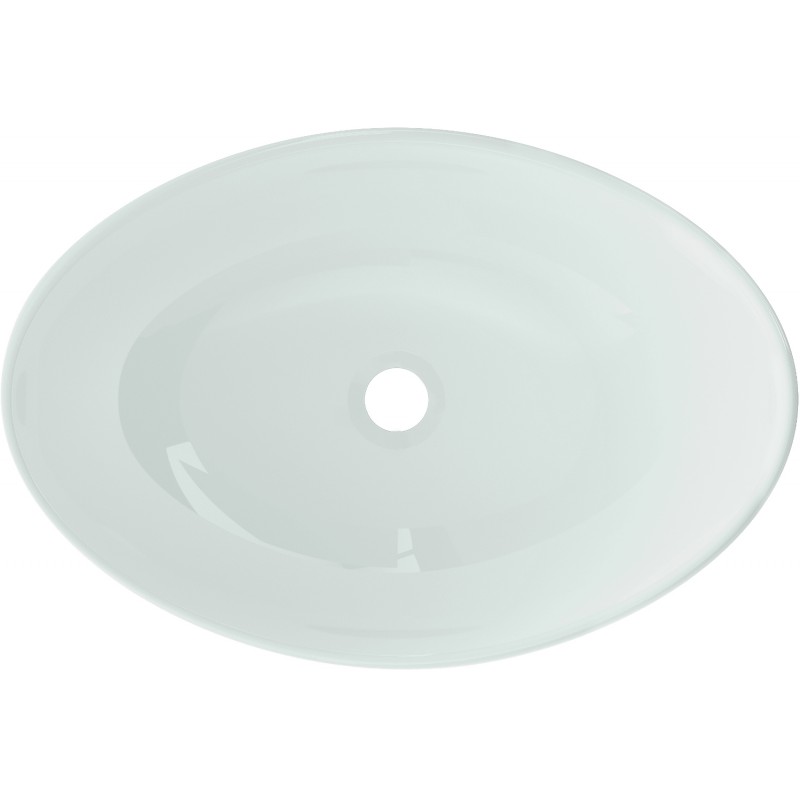 Mexen Sonia Tischplatte Einbauwaschbecken aus Glas 54 x 37 cm, weiß - 24145430