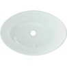 Mexen Sonia lavabo de encimera de vidrio 54 x 37 cm, blanco - 24145430
