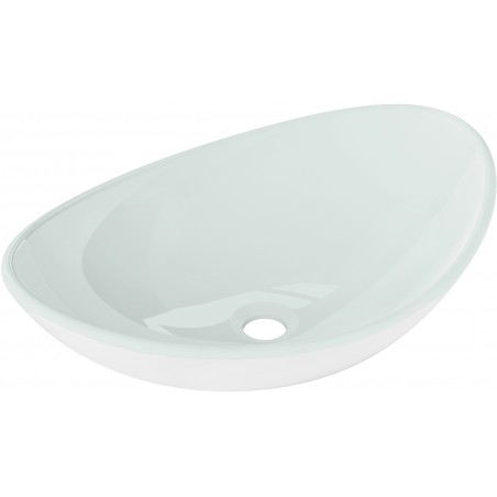 Mexen Sonia Tischplatte Einbauwaschbecken aus Glas 54 x 37 cm, weiß - 24145430