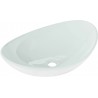 Mexen Sonia lavabo de encimera de vidrio 54 x 37 cm, blanco - 24145430